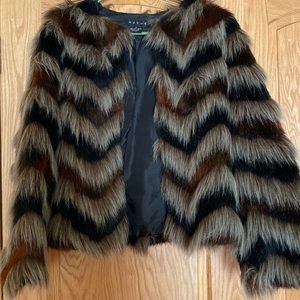 Faux fur lined jacket